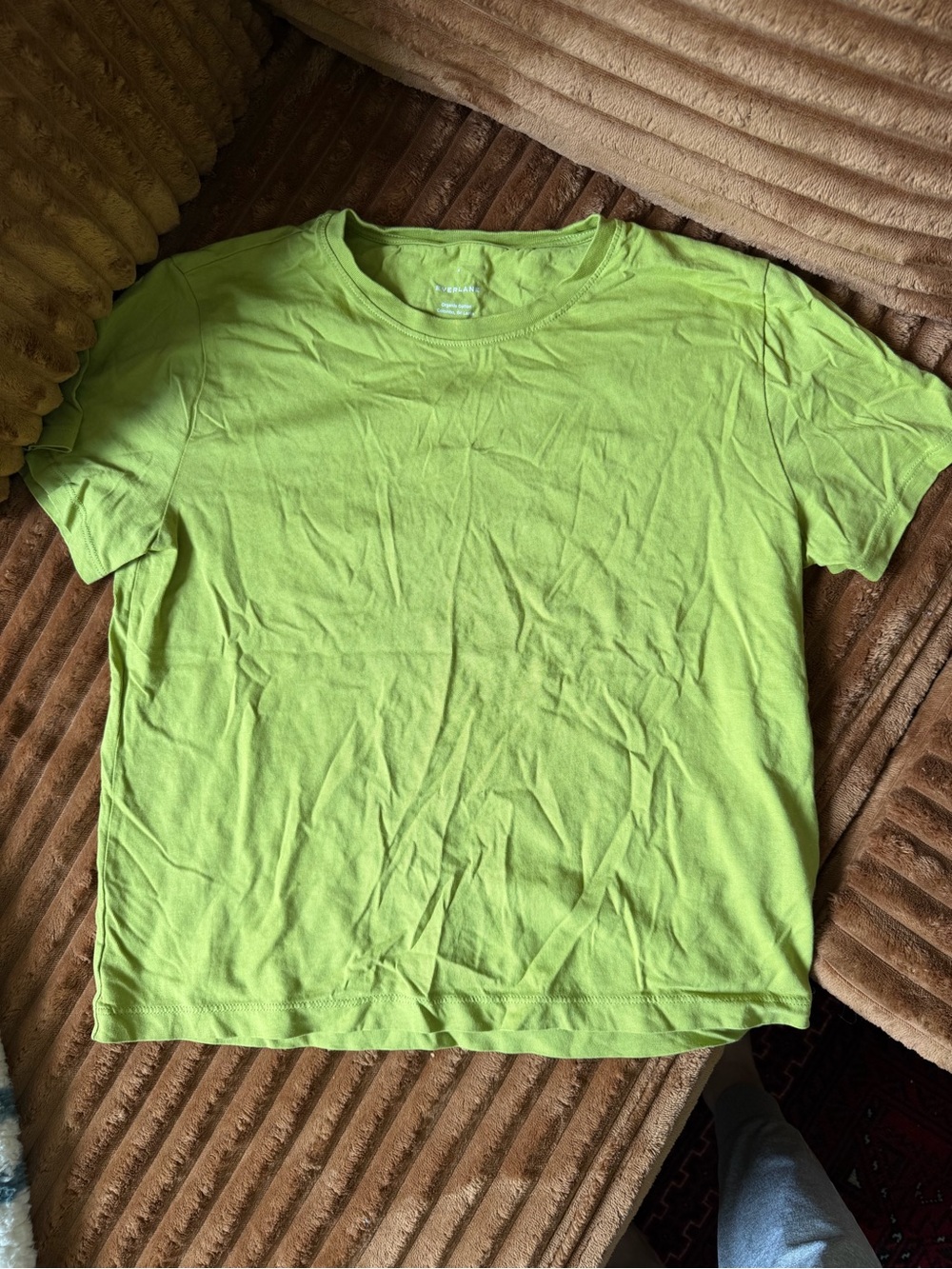Evergreen lime green t shirt size s